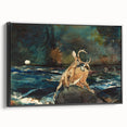 Realism Art Prints - Dramatic Deer Scene in Nature on Canvas and Acrylic
