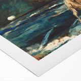 Realism Art Prints - Dramatic Deer Scene in Nature on Canvas and Acrylic