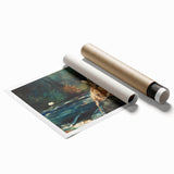 Realism Art Prints - Dramatic Deer Scene in Nature on Canvas and Acrylic