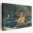 Realism Art Prints - Dramatic Deer Scene in Nature on Canvas and Acrylic