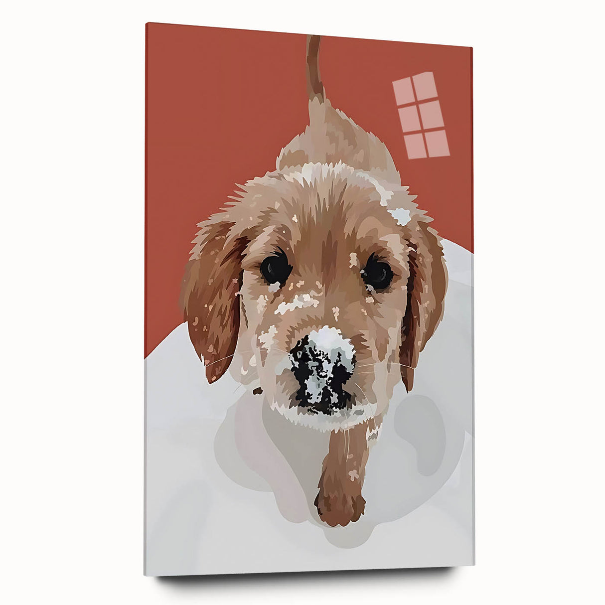 Snow Puppy Nursery Art for Kids - Children's Wall Decor