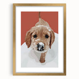 Snow Puppy Nursery Art for Kids - Children's Wall Decor