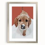 Snow Puppy Nursery Art for Kids - Children's Wall Decor