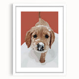 Snow Puppy Nursery Art for Kids - Children's Wall Decor