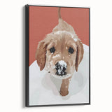 Snow Puppy Nursery Art for Kids - Children's Wall Decor