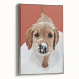 Snow Puppy Nursery Art for Kids - Children's Wall Decor