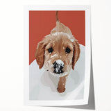 Snow Puppy Nursery Art for Kids - Children's Wall Decor