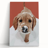 Snow Puppy Nursery Art for Kids - Children's Wall Decor