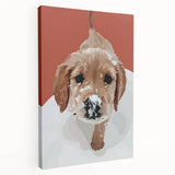 Snow Puppy Nursery Art for Kids - Children's Wall Decor