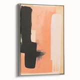 Acrylic Dining Room Artwork – Bold Black and Peach Abstract