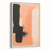 Acrylic Dining Room Artwork – Bold Black and Peach Abstract