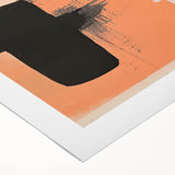 Acrylic Dining Room Artwork – Bold Black and Peach Abstract