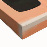 Acrylic Dining Room Artwork – Bold Black and Peach Abstract