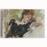 Abstract figurative stretched canvas artwork showcasing vibrant colors and dynamic shapes, perfect for modern home decor. Ideal for art enthusiasts and collectors.