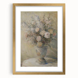 Abstract floral artwork framed in gold with a mat border, showcasing vibrant colors and intricate designs, ideal for enhancing modern home decor.