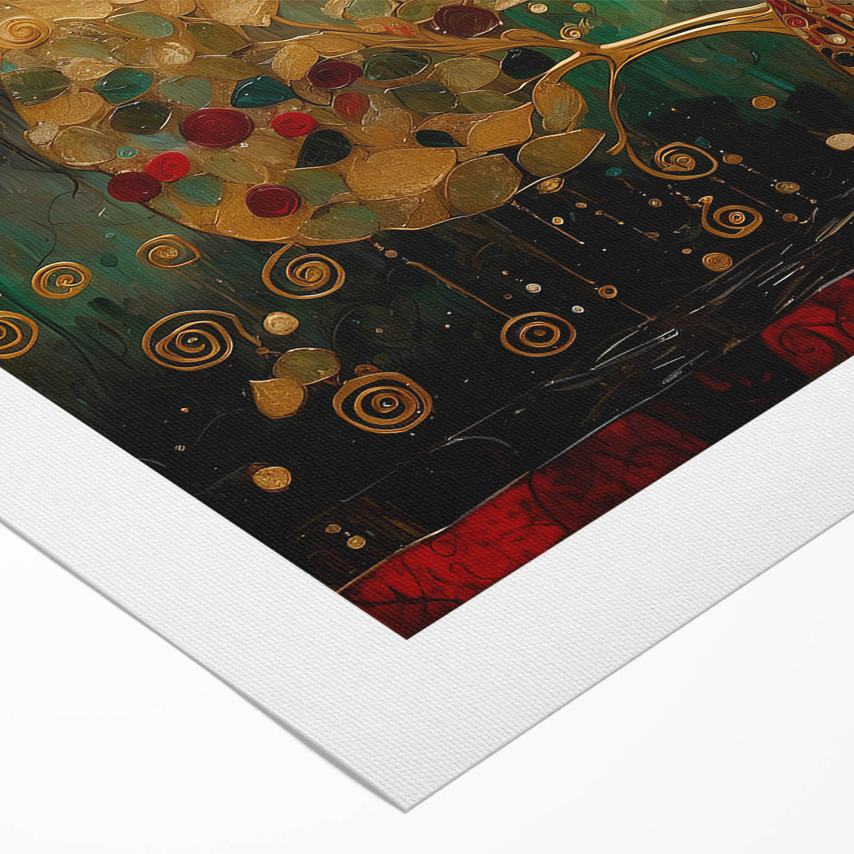 Abstract landscape wall art on rolled canvas, showcasing vibrant colors and fluid shapes, perfect for modern home decor, packaged securely in a protective tube.