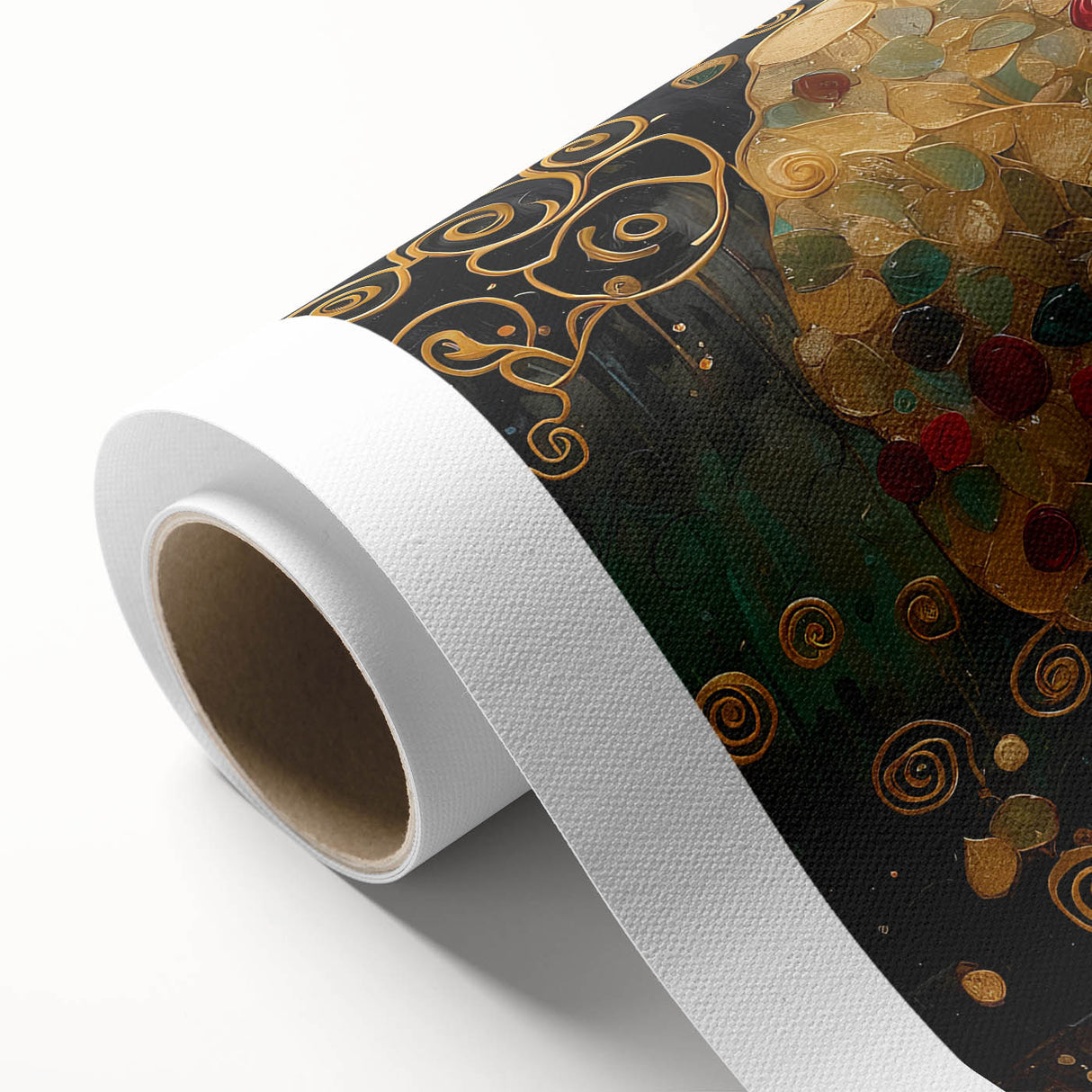 Abstract landscape wall art on rolled canvas, showcasing vibrant colors and fluid forms. Perfect for modern home décor, enhancing any living space.