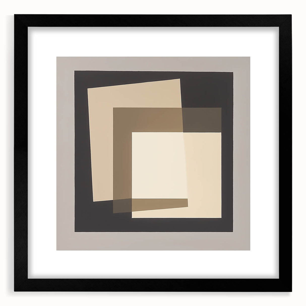 Minimalist Abstract Wall Art – Layered Neutral Square Forms