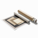 Minimalist Abstract Wall Art – Layered Neutral Square Forms