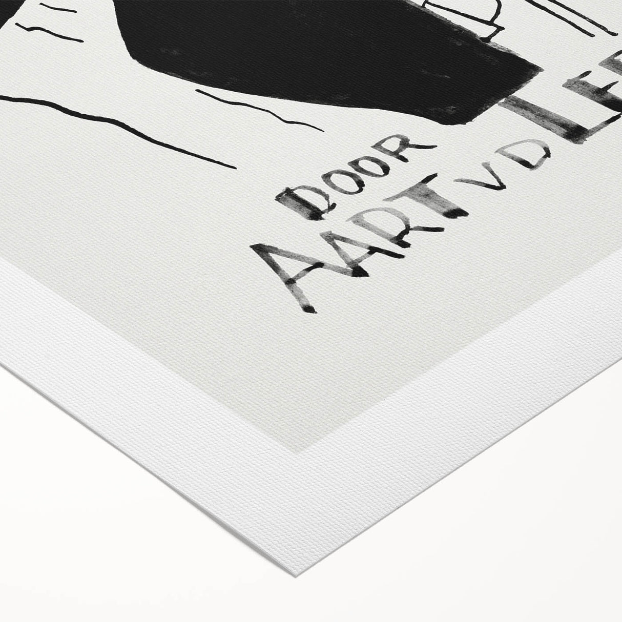 Minimalist Expressionist Wall Art - Monochrome Abstract Design