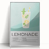 Mid-century modernist art depicting colorful abstract shapes on a white acrylic framed poster, ideal for nursery wall decor.