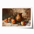Rolled print of colorful fruit illustrations on a white background, suited for art wall dining room or bathroom.