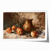 Rolled print of colorful fruit illustrations on a white background, suited for art wall dining room or bathroom.