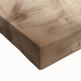 Large art of a black and white landscape painting on stretched canvas, featuring a serene fruit still life.