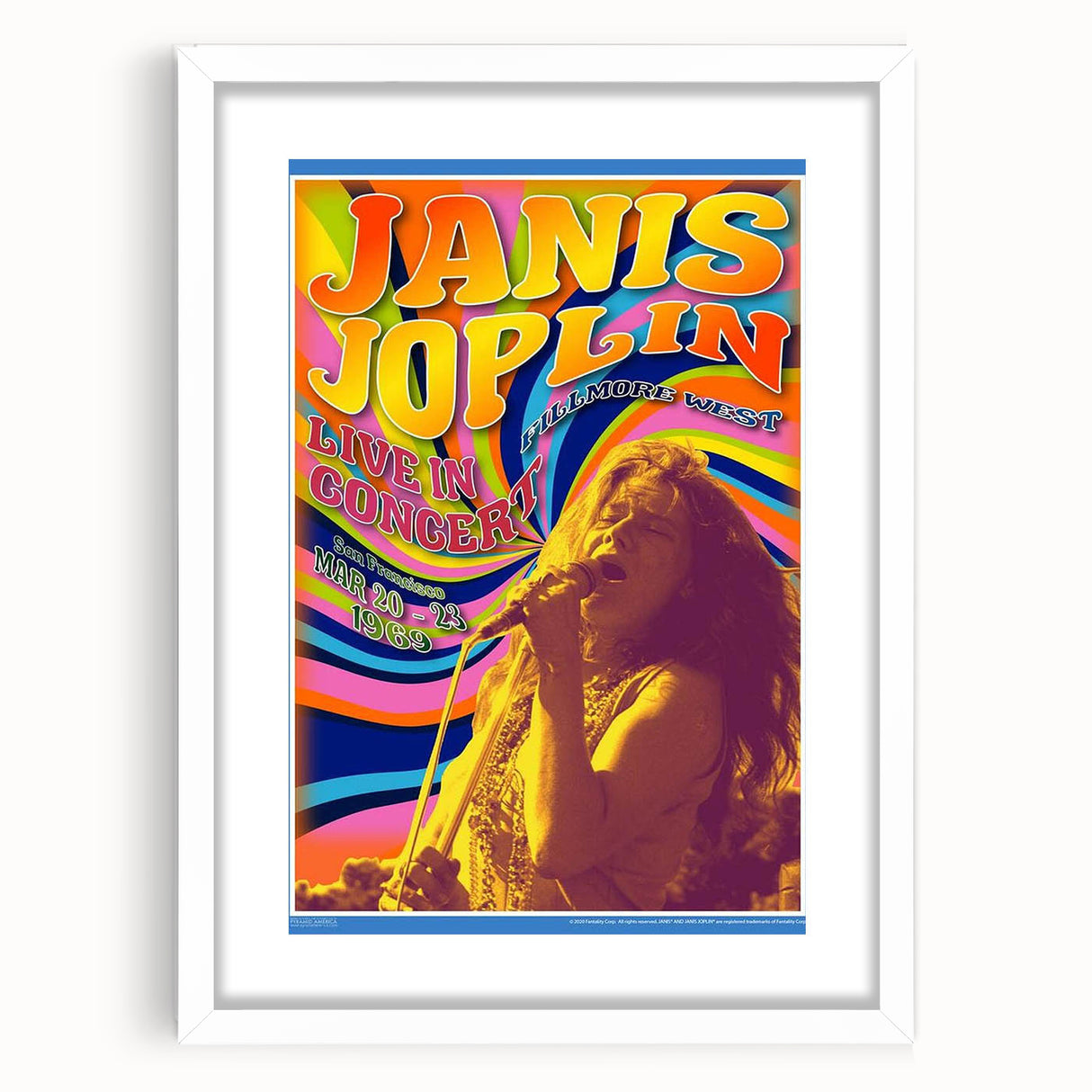 Janis Joplin Retro Wall Art – Vintage 1969 Fillmore West Print