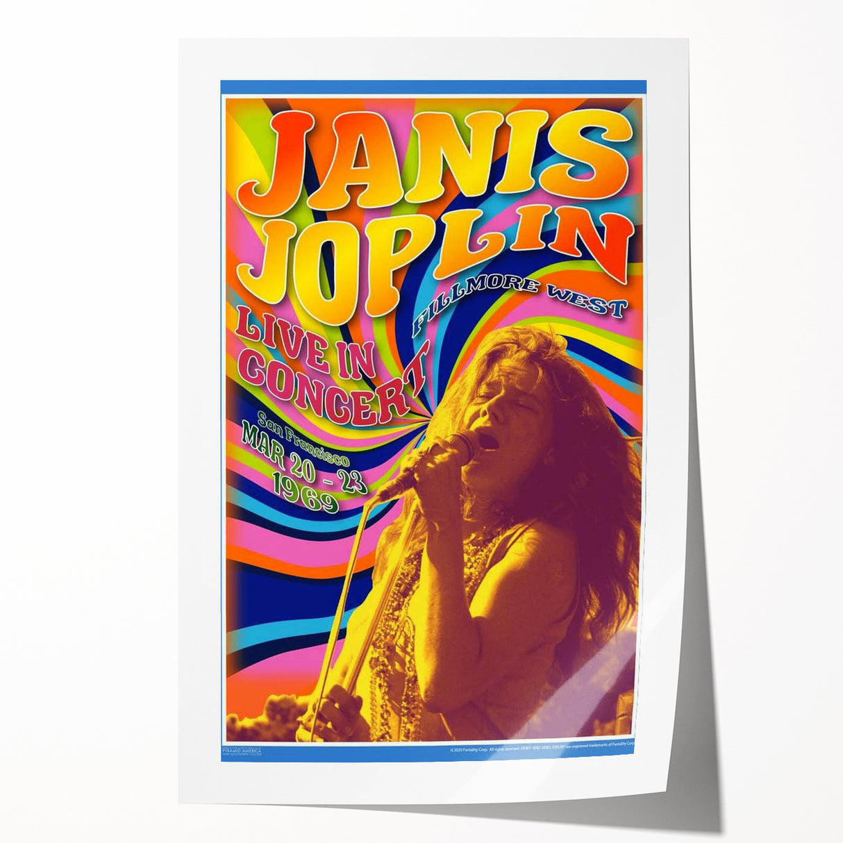 Janis Joplin Retro Wall Art – Vintage 1969 Fillmore West Print