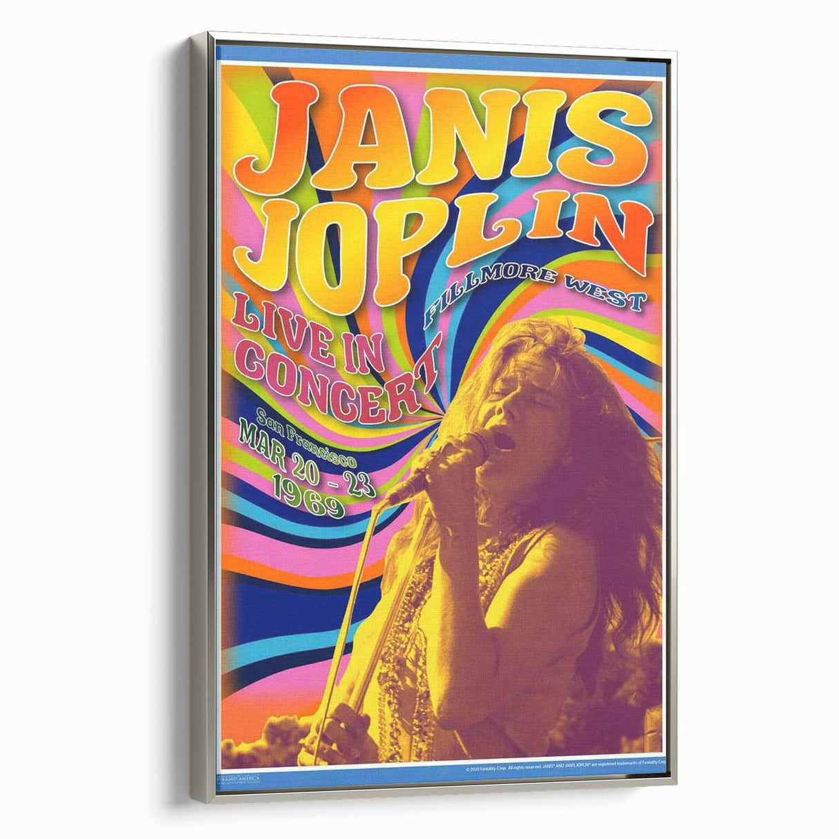 Janis Joplin Retro Wall Art – Vintage 1969 Fillmore West Print