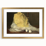 Realism Art Prints - Classical Realism Still Life of Butter and Eggs