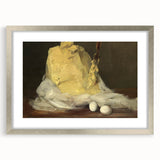 Realism Art Prints - Classical Realism Still Life of Butter and Eggs
