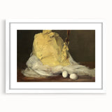 Realism Art Prints - Classical Realism Still Life of Butter and Eggs
