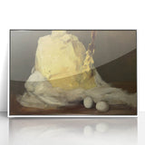 Realism Art Prints - Classical Realism Still Life of Butter and Eggs