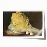 Realism Art Prints - Classical Realism Still Life of Butter and Eggs