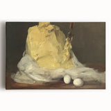 Realism Art Prints - Classical Realism Still Life of Butter and Eggs