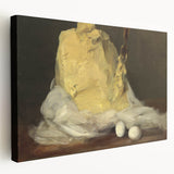 Realism Art Prints - Classical Realism Still Life of Butter and Eggs