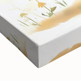 Smiling Girl with Flowers Art for Kids - Girls Bedroom Art