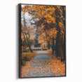 Black and white vintage poster art of a landscape on framed canvas, suitable for bedroom decor.