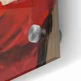 Close-up of an abstract figurative acrylic glass artwork showcasing vibrant colors and intricate details, perfect for modern home decor. Ideal for art enthusiasts seeking unique wall accents.