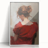 Framed abstract figurative artwork in white acrylic, showcasing vibrant colors and unique shapes, ideal for modern home decor. Perfect for enhancing living spaces.