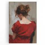 Abstract figurative stretched canvas artwork showcasing vibrant colors and fluid shapes, perfect for modern home decor or art collectors. Ideal for enhancing interior spaces with a contemporary aesthetic.