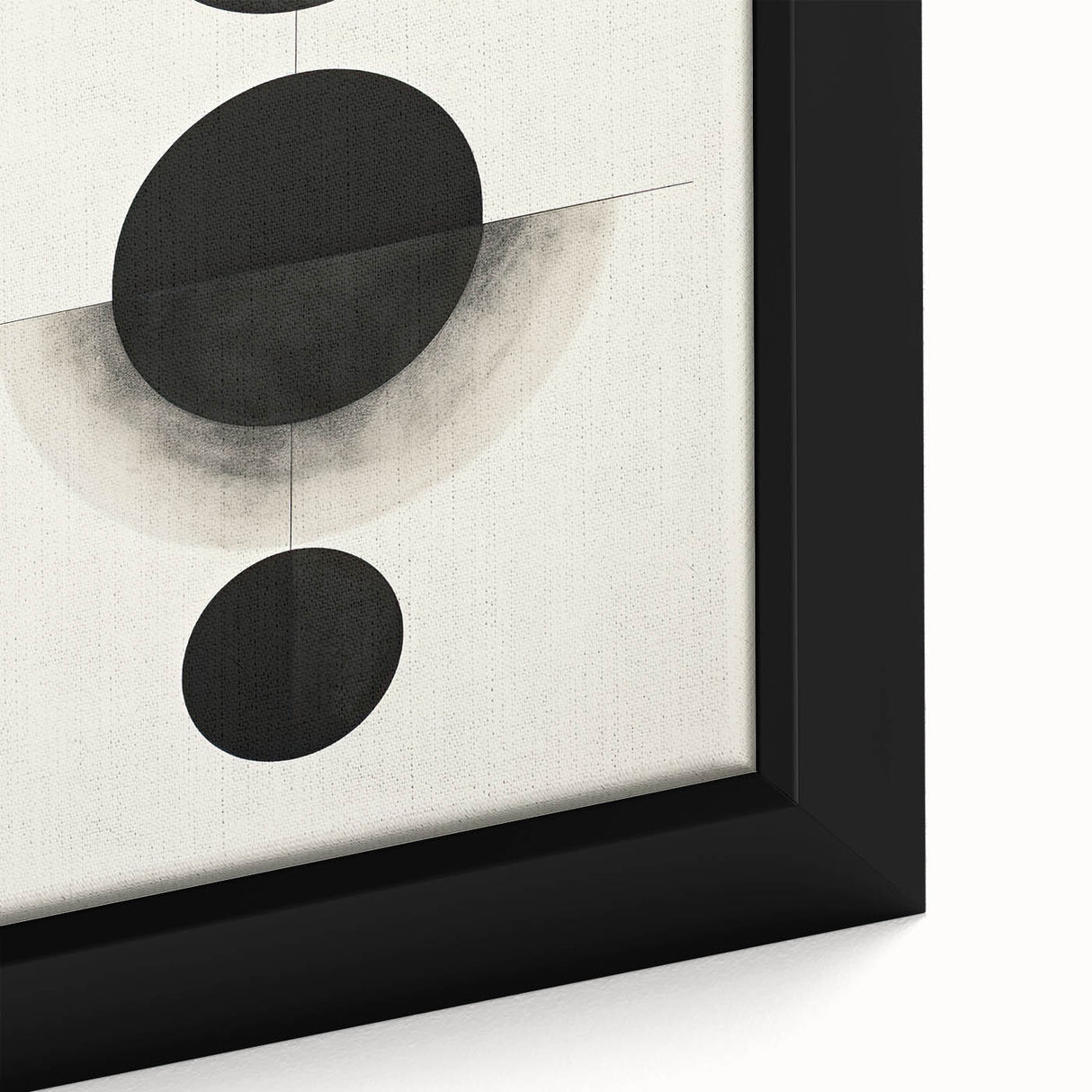 Close-up of a framed minimalist abstract wall art piece showcasing soft pastel colors, intricate textures, and modern design elements, perfect for contemporary decor.