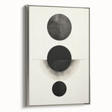 Abstract minimalist wall art featuring a silver-framed canvas with geometric shapes and a textured surface, ideal for modern home decor, enhancing contemporary interiors.