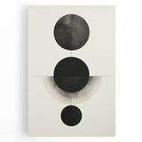 Abstract minimalist wall art on stretched canvas showcasing soft pastel colors and geometric shapes, ideal for modern home decor and artistic spaces.