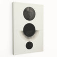 Abstract minimalist wall art design on stretched canvas, showcasing soft pastel colors and geometric shapes, ideal for modern home decor.