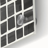 Modern Abstract Wall Art – Black Grid of Textured Minimal Squares