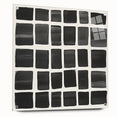 Modern Abstract Wall Art – Black Grid of Textured Minimal Squares