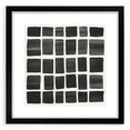 Modern Abstract Wall Art – Black Grid of Textured Minimal Squares